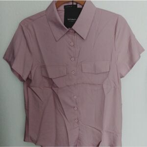 Just fashion now dusty pink size M button down shirt